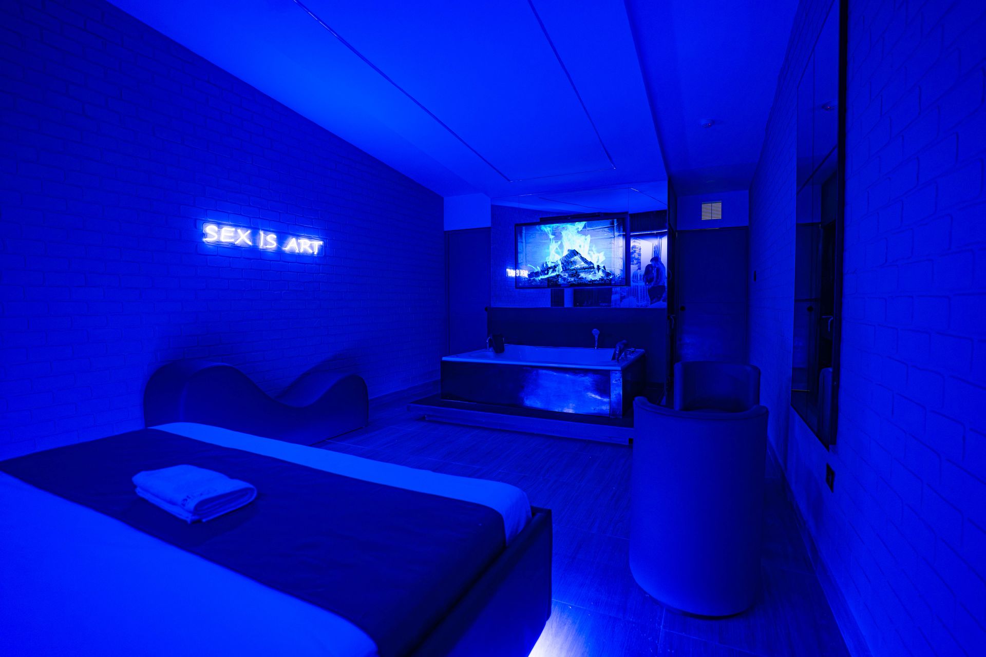 Detalles azules de Suite Standard